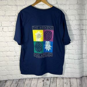 Chubbies Mens The Weekend Has Arrived Blue Size XXL Short Sleeve Tshirt